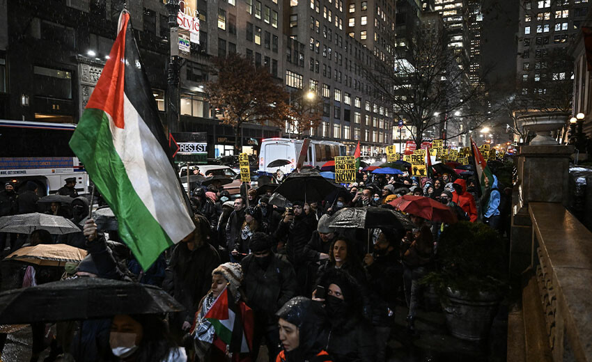 New York ve Washington'da İsrail protestosu! Ölüm temalı gösteri yaptılar