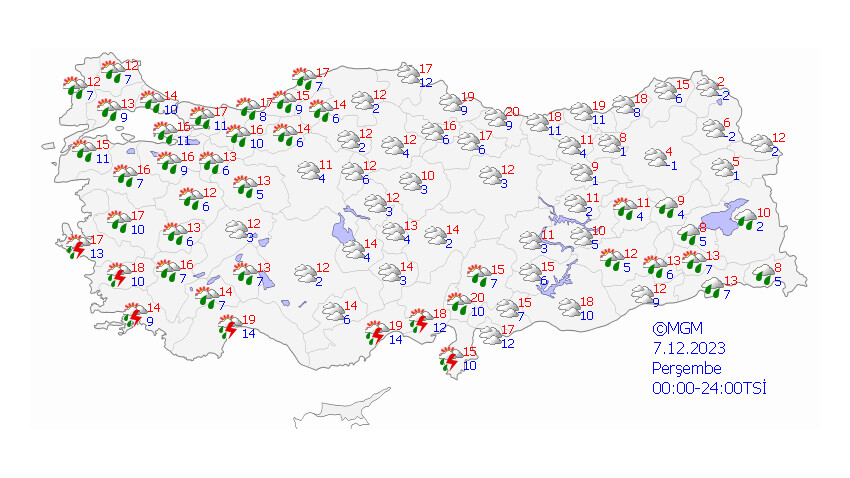 Yağışlı hava geri döndü! Meteoroloji'den kuvvetli sağanak ve rüzgar uyarısı Yağışlı hava geri döndü! Meteoroloji'den kuvvetli sağanak ve rüzgar uyarısı