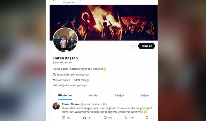 Sivassporlu futbolcudan Fenerbahçe maçının hakemine tepki: Yazık, günah! İnsanın emeklerini yemeyin Sivassporlu futbolcudan Fenerbahçe maçının hakemine tepki: Yazık, günah! İnsanın emeklerini yemeyin