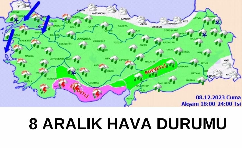 8 Aralık İstanbul yağmur ne zaman yağacak? Bugün İstanbul'da fırtına var mı, ne zaman başlayacak?