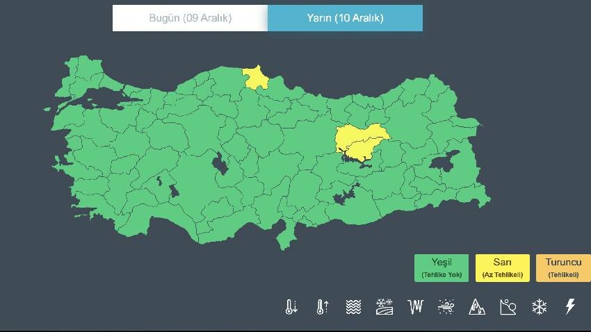 Meteorolojiden 3 ile sarı kodlu uyarı! Hafta sonu plan yapacaklar dikkat: Kuvvetli geliyor (10 Aralık hava durumu) Meteorolojiden 3 ile sarı kodlu uyarı! Hafta sonu plan yapacaklar dikkat: Kuvvetli geliyor (10 Aralık hava durumu)