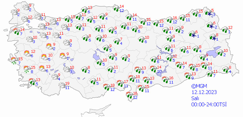 Meteoroloji il il uyardı! Kuvvetli sağanak ve kar bekleniyor (12 Aralık 2023 hava durumu) Meteoroloji il il uyardı! Kuvvetli sağanak ve kar bekleniyor (12 Aralık 2023 hava durumu)
