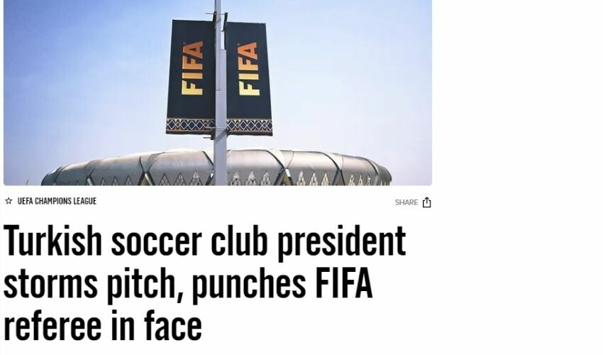 Dünya basını UEFA ve FIFA’da elit hakem olan Halil Umut Meler'e yapılan yumruklu saldırıya dair neler dedi? Dünya basını UEFA ve FIFA’da elit hakem olan Halil Umut Meler'e yapılan yumruklu saldırıya dair neler dedi?