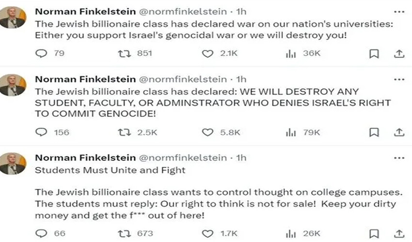 ABD'de üniversitelerinde İsrail-Filistin krizi büyüyor! Ünlü Profösör Norman Finkelstein: Kirli paranızı alın ve defolun ABD'de üniversitelerinde İsrail-Filistin krizi büyüyor! Ünlü Profösör Norman Finkelstein: Kirli paranızı alın ve defolun