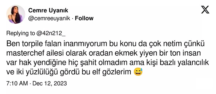 MasterChef’te torpil mi var? Elenen yarışmacı Cemre’den şaşırtan cevap MasterChef’te torpil mi var? Elenen yarışmacı Cemre’den şaşırtan cevap