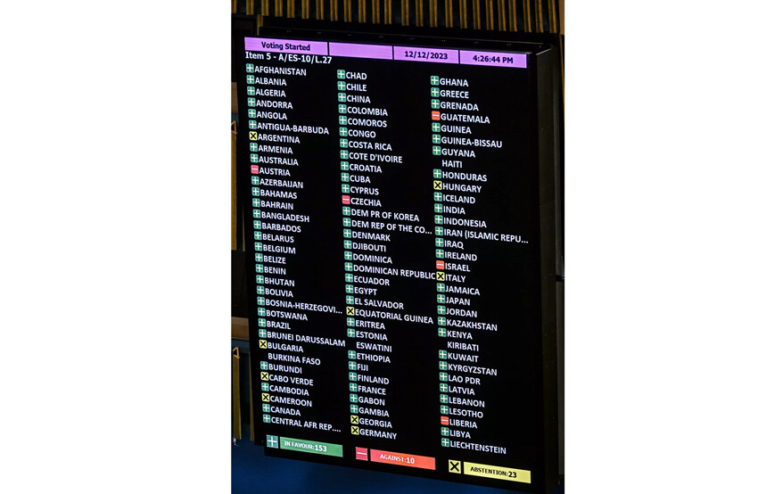 BMGK, Gazze'de acil ateşkes talebini 153 oyla kabul etti BMGK, Gazze'de acil ateşkes talebini 153 oyla kabul etti