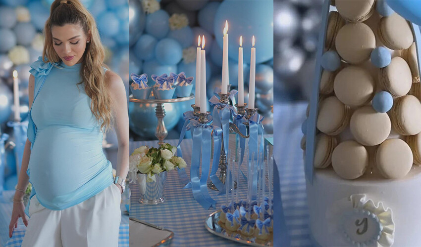 Anne olmaya gün sayan Yasemin Şefkatli ikizleri için baby shower partisi düzenledi