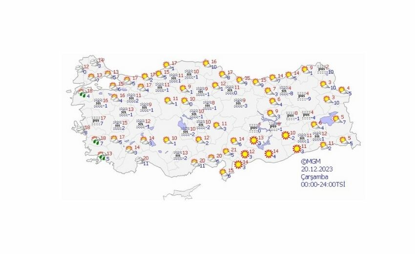 Bugün yağmur yağacak mı? 20 Aralık Çarşamba hava durumu nasıl olacak? Bugün yağmur var mı? Bugün yağmur yağacak mı? 20 Aralık Çarşamba hava durumu nasıl olacak? Bugün yağmur var mı?