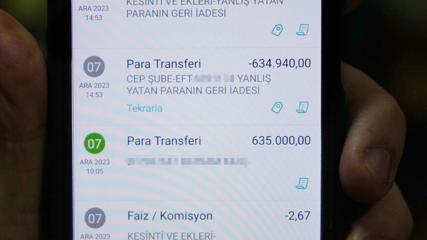 'Hesabınıza 635 bin TL geldi' bildirimini gördü, şaşkına döndü