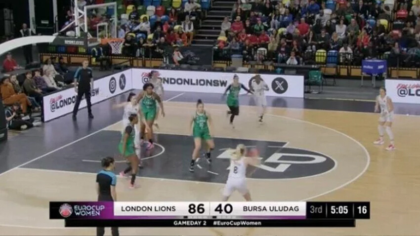 Bursa Uludag Basketbol takımı İngiltere vize vermeyince maça 5 oyuncuyla çıktı