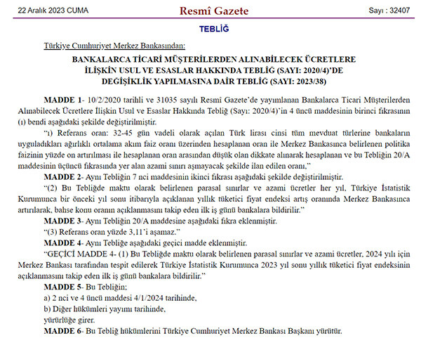 Kredi kartı faizleri için tarih verildi! Merkez Bankası'nın tebliği Resmi Gazete'de yayımlandı Kredi kartı faizleri için tarih verildi! Merkez Bankası'nın tebliği Resmi Gazete'de yayımlandı