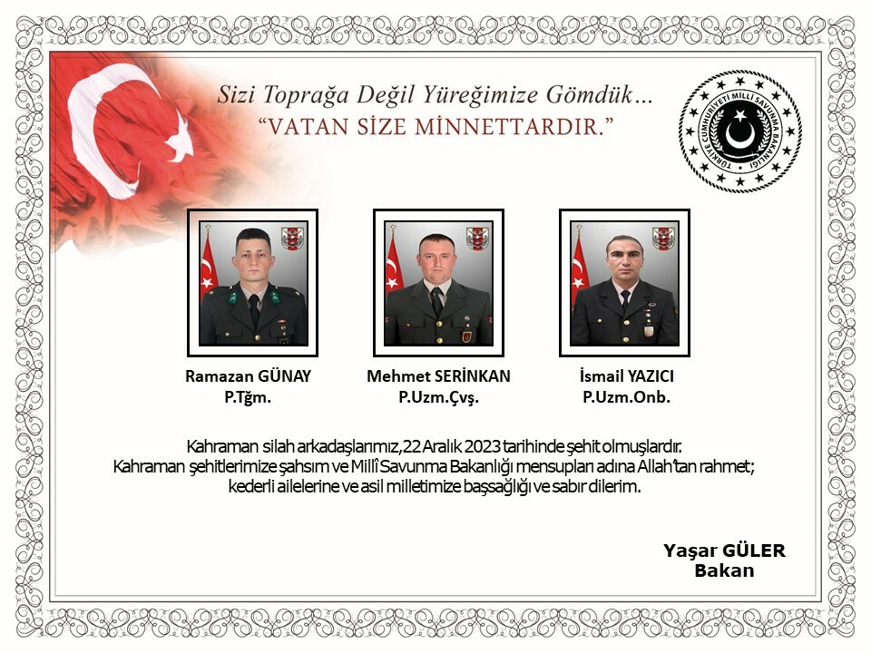 Kuzey Irak'tan acı haber! 6 asker şehit oldu Kuzey Irak'tan acı haber! 6 asker şehit oldu