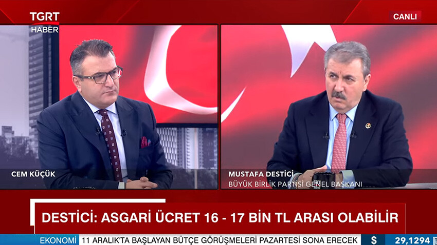 Asgari ücret, memur ve emekli için son kulis! BBP lideri Destici canlı yayında sürprizi açıkladı, rakam verdi Asgari ücret, memur ve emekli için son kulis! BBP lideri Destici canlı yayında sürprizi açıkladı, rakam verdi