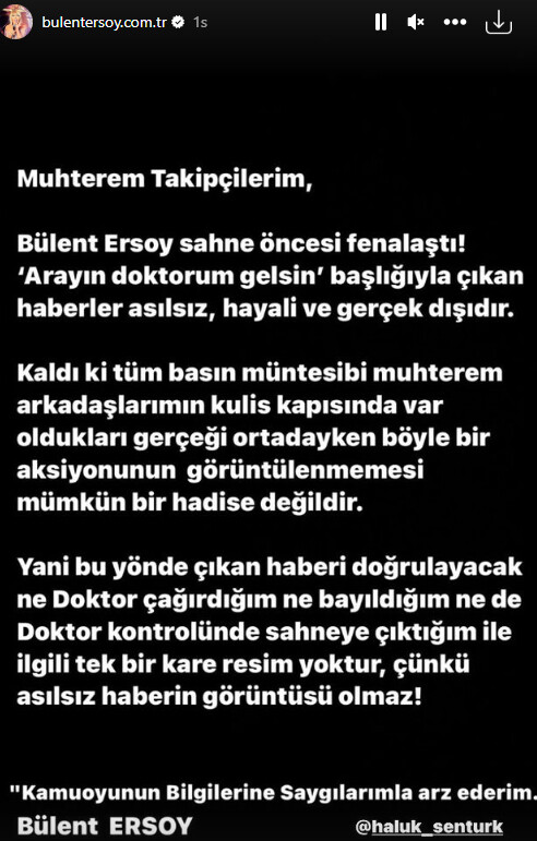 Bülent Ersoy ‘Hastaneye kaldırıldı’ haberlerini yalanladı: Doktor çağırdığım doğru değil Bülent Ersoy ‘Hastaneye kaldırıldı’ haberlerini yalanladı: Doktor çağırdığım doğru değil