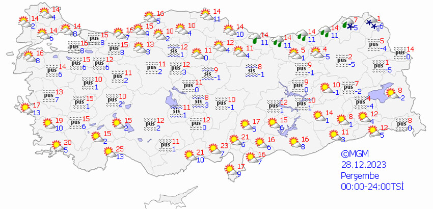 Meteoroloji'den 2 kente kritik uyarı! Kuvvetli sağanak ve kar geliyor (28 Aralık 2023 hava durumu) Meteoroloji'den 2 kente kritik uyarı! Kuvvetli sağanak ve kar geliyor (28 Aralık 2023 hava durumu)