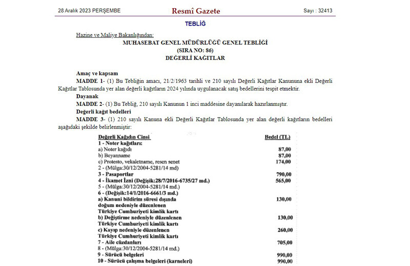 Kimlik, pasaport ve ehliyet fiyatlarına zam mı geldi, ne kadar oldu? Resmi Gazete’de yayımlandı: İşte yeni kimlik, pasaport ve ehliyet fiyatları
