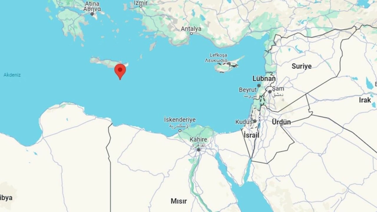 Akdeniz açıklarında deprem