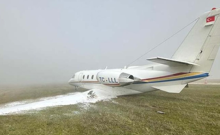 Diyarbakır'da faciaya kıl payı! İstanbul'dan kalkan özel jet pistten çıktı