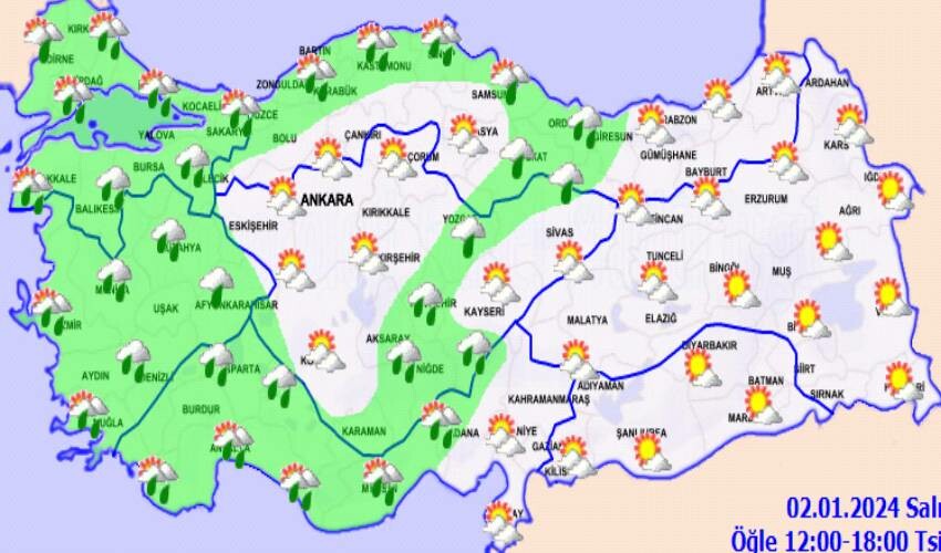 Meteoroloji açıkladı: 2024 dondurucu soğukla geldi! 2 Ocak 2024 hava durumu raporu (Bugün hava nasıl olacak?)