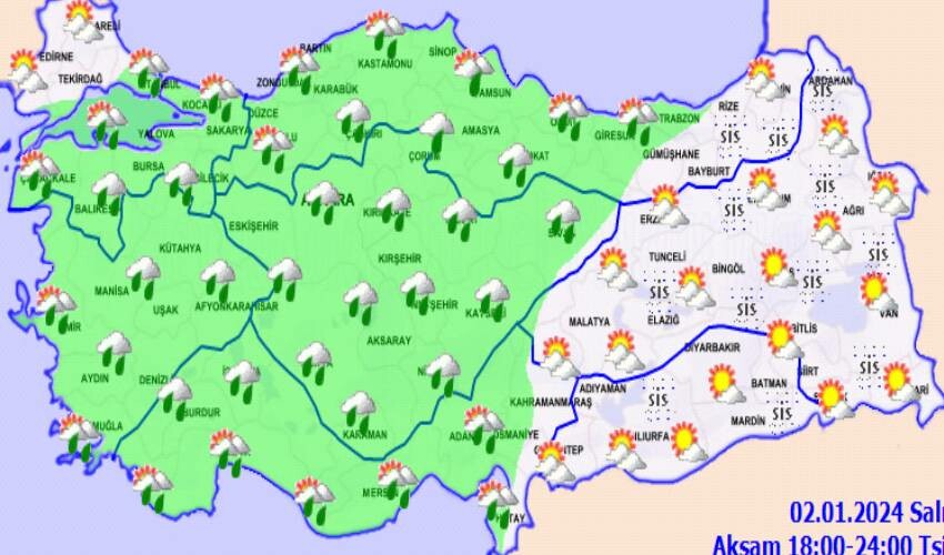 Meteoroloji açıkladı: 2024 dondurucu soğukla geldi! 2 Ocak 2024 hava durumu raporu (Bugün hava nasıl olacak?)