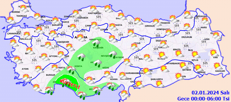 Meteoroloji saat vererek uyardı! İstanbul, Ankara, Antalya... Kuvvetli sağanak geliyor, sel ve taşkınlara dikkat! İl il hava durumu tahmini 02.01.2024