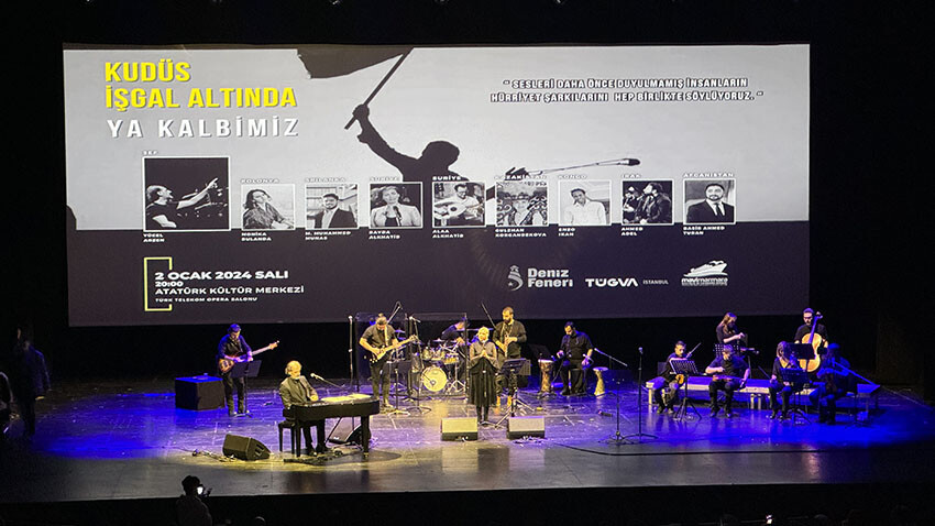 Atatürk Kültür Merkezi'nde Filistin konseri! Önce kalplerdeki Kudüs işgalden kurtarılmalı