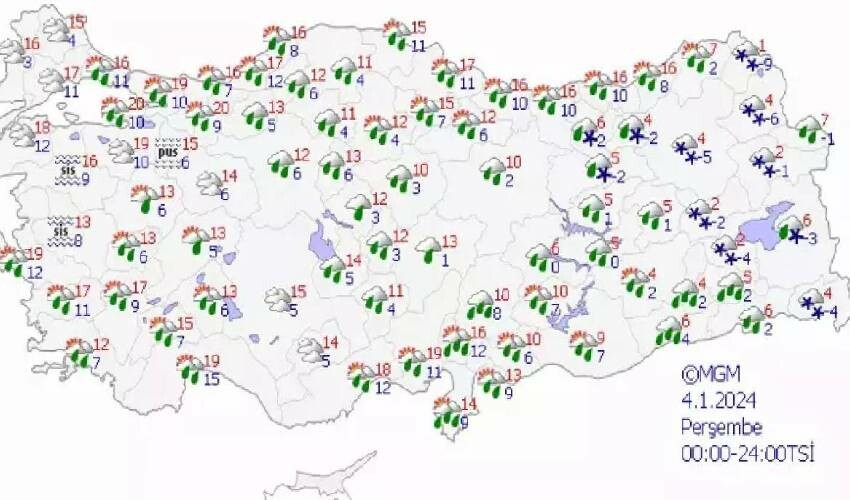 Karadeniz’den başlayıp İstanbul’a kadar gelecek, kar kapıya dayandı! (4 Ocak 2024 il il hava durumu) Karadeniz’den başlayıp İstanbul’a kadar gelecek, kar kapıya dayandı! (4 Ocak 2024 il il hava durumu)