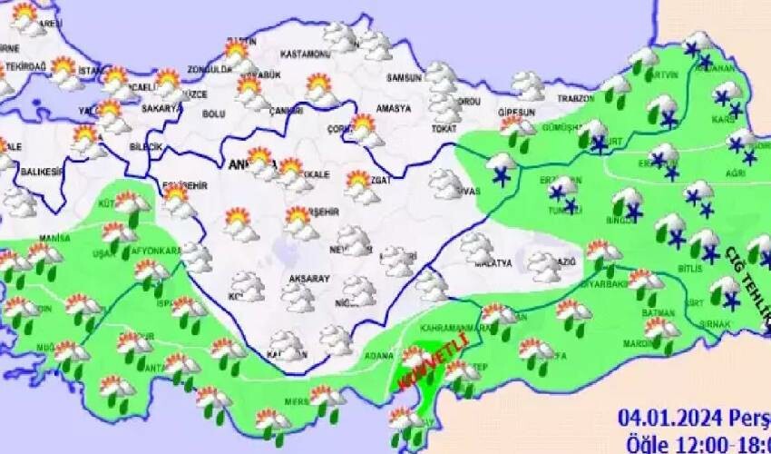 Karadeniz’den başlayıp İstanbul’a kadar gelecek, kar kapıya dayandı! (4 Ocak 2024 il il hava durumu) Karadeniz’den başlayıp İstanbul’a kadar gelecek, kar kapıya dayandı! (4 Ocak 2024 il il hava durumu)