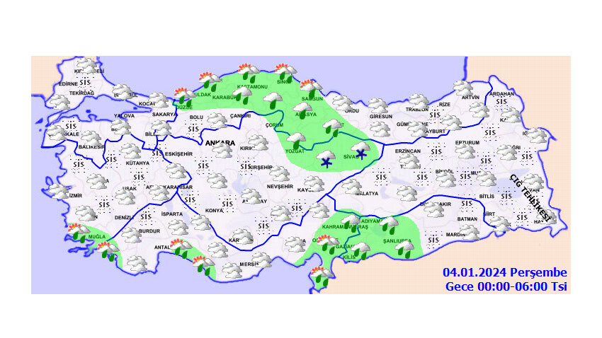 Meteoroloji'den 3 ile kuvvetli sağanak, sel, taşkın ve çığ uyarısı! İl il hava durumu tahmini (04 Ocak Perşembe)