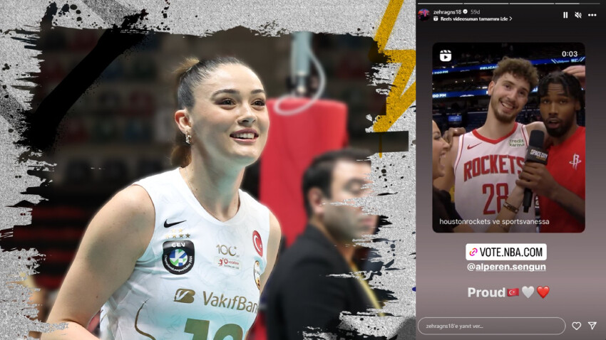 Zehra Güneş'ten oylar Alperen Şengün'e paylaşımı Zehra Güneş'ten oylar Alperen Şengün'e paylaşımı