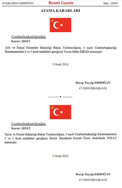 Cumhurbaşkanı Erdoğan'dan yeni atama kararı, Resmi Gazete'de yayımlandı