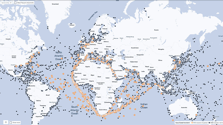 Kızıldeniz krizi sonucu rotalar değişti! Gemiler Afrika'nın çevresinden dolanıyor