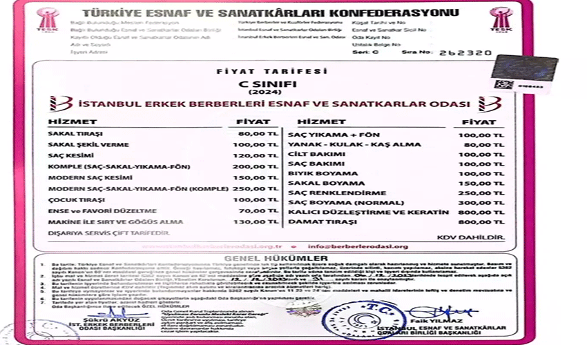 İstanbul’da berber ücretleri değişti! Saç sakal 1400 TL'yi buluyor - 1. Resim