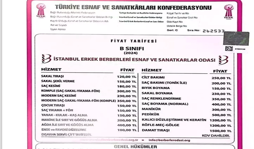 İstanbul’da berber ücretleri değişti! Saç sakal 1400 TL'yi buluyor - 2. Resim