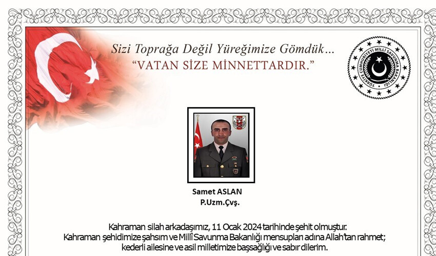 Şehit ateşi Kocaeli'ye düştü, acı haber baba ocağına ulaştı