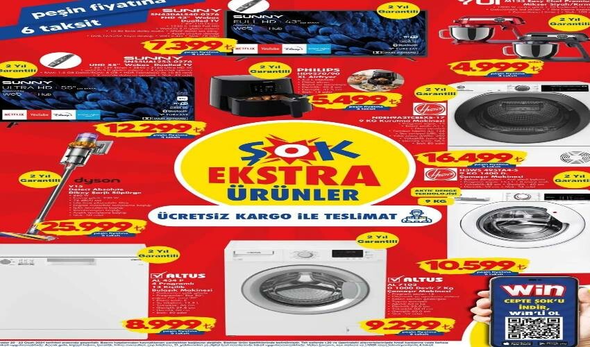ŞOK'ta hafta sonu fırsatı! Televizyon, yazıcı, Dyson dikey şarjlı süpürge fiyatları yarı fiyatına düştü: İşte tam liste