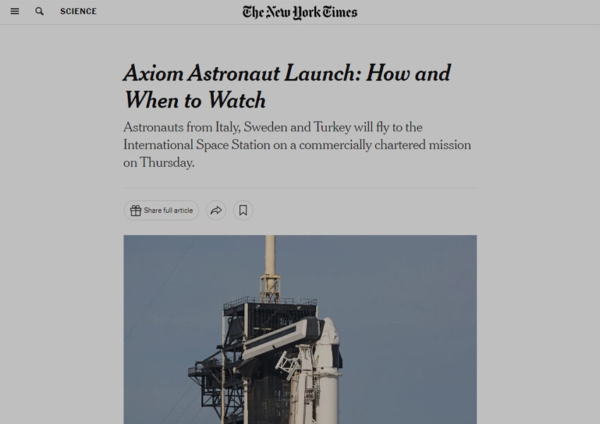 Çığır açıcı görev, Türkler uzayda... Türk astronot Alper Gezeravcı'nın fırlatılışı dünyada manşetlere taşındı