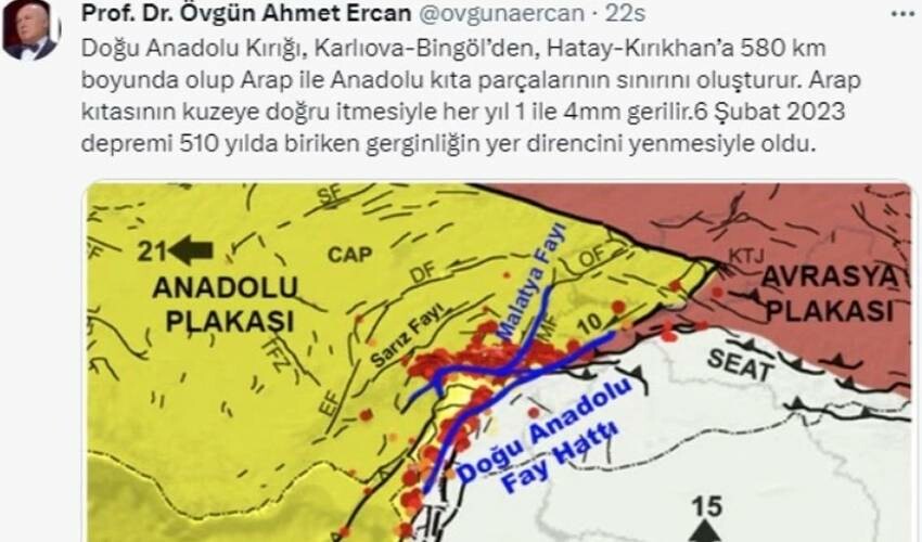 Deprem uzmanı Ahmet Ercan’dan tir tir titreten açıklama! Depremin kaçınılmaz olduğu 7 bölgeyi açıkladı, işte o tehlikeli yerler…