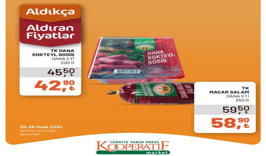 Tarım Kredi Market dev indiriminde son gün! Bulgur, kaşar, yumurta, sucuk… Fiyatlar yarı yarıya düştü