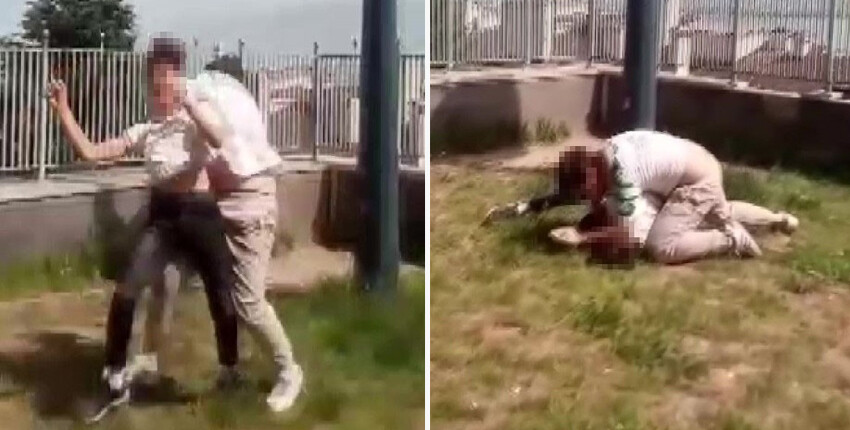 Liseli genci ölüme götüren kavganın görüntüleri ortaya çıktı! Ayırmak yerine alkış tutmuşlar