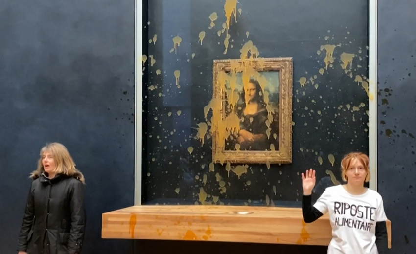 Çevre aktivistlerinden Mona Lisa'ya 'çorbalı' saldırı