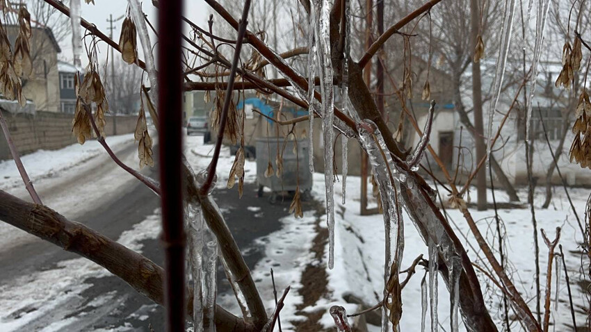 Erzurum buz kesti, termometreler -21'i gördü