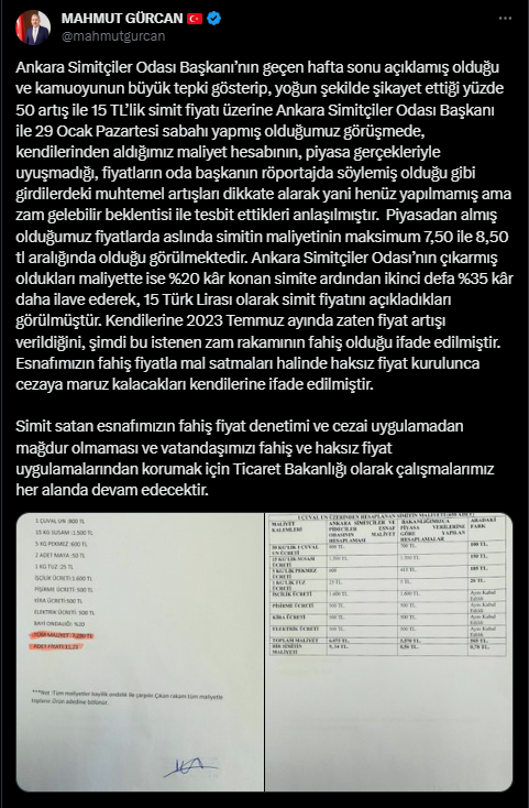 Özür dileyerek simide zam yapmışlardı! Bakan Yardımcısı işin aslını anlattı
