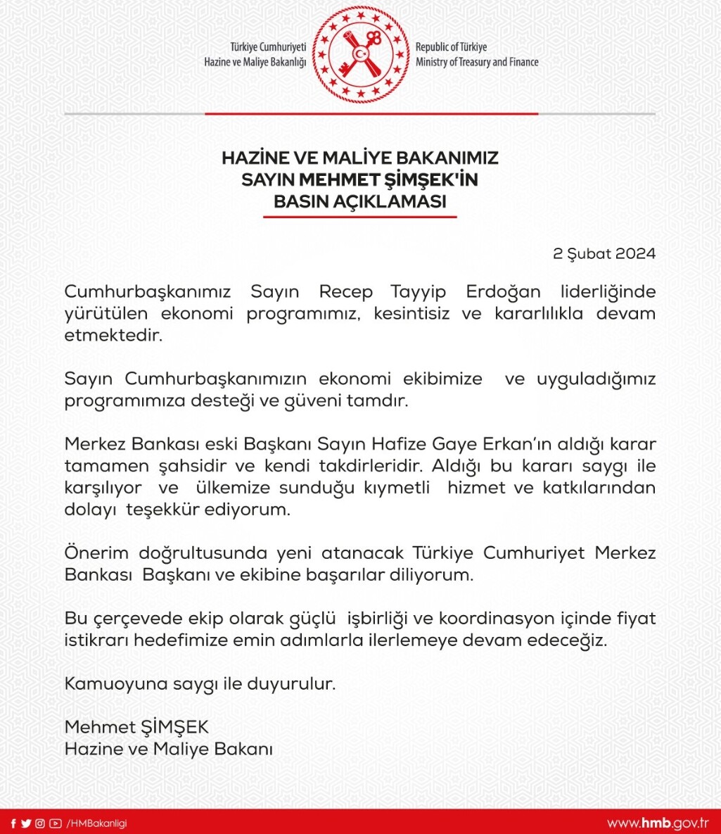 Hafize Gaye Erkan neden istifa etti? SON DAKİKA! Merkez Bankası Başkanı Hafize Gaye Erkan istifa mı etti, neden görevden ayrıldı? Hafize Gaye Erkan neden istifa etti? SON DAKİKA! Merkez Bankası Başkanı Hafize Gaye Erkan istifa mı etti, neden görevden ayrıldı?