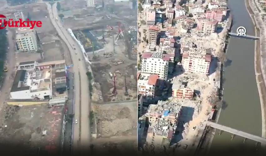 'Asrın felaketi'nde yıkıma uğrayan 4 şehir yaralarını sardı!  Hatıralar kayboldu, manzaralar değişti 'Asrın felaketi'nde yıkıma uğrayan 4 şehir yaralarını sardı!  Hatıralar kayboldu, manzaralar değişti