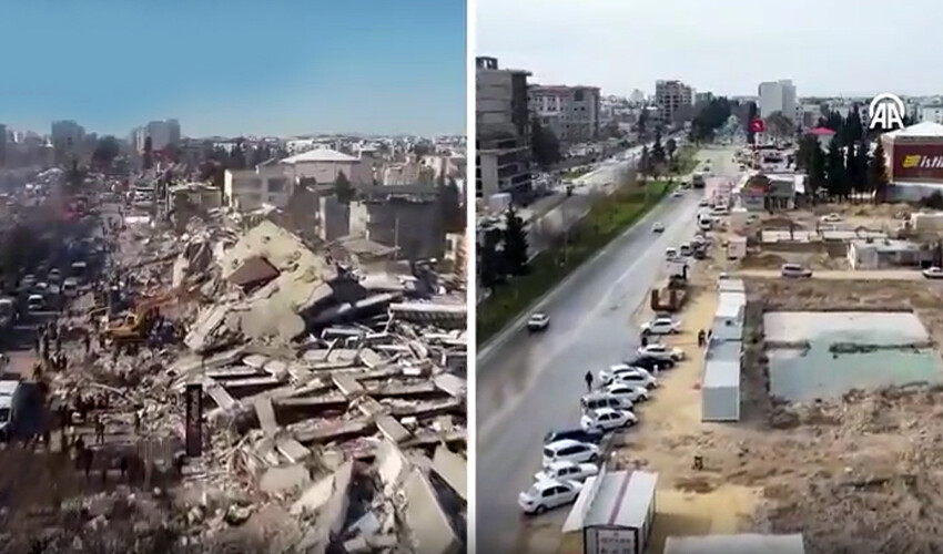 'Asrın felaketi'nde yıkıma uğrayan 4 şehir yaralarını sardı!  Hatıralar kayboldu, manzaralar değişti 'Asrın felaketi'nde yıkıma uğrayan 4 şehir yaralarını sardı!  Hatıralar kayboldu, manzaralar değişti