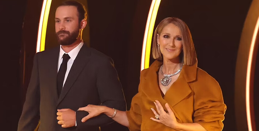 Hastalıkla mücadele eden Celine Dion, sahneye oğlunun yardımıyla çıktı, salonda alkış koptu