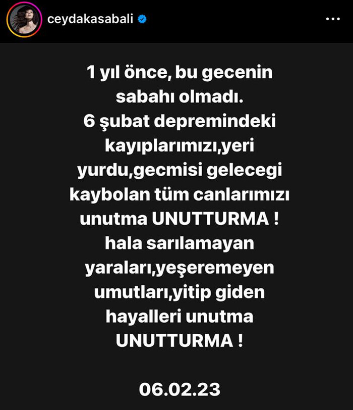 Depremin 1. yıl dönümünde ünlülerden duygu yüklü paylaşımlar: ‘O sabahtayız hâlâ, aynı kederde, aynı günde kalakaldık öyle’ Depremin 1. yıl dönümünde ünlülerden duygu yüklü paylaşımlar: ‘O sabahtayız hâlâ, aynı kederde, aynı günde kalakaldık öyle’