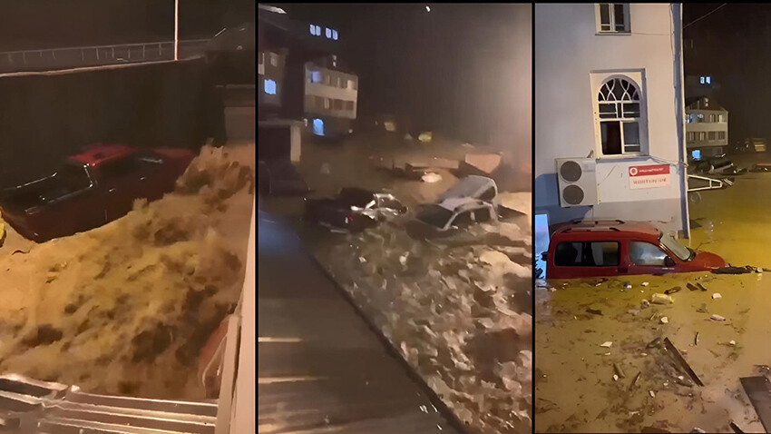 Artvin'i sel aldı, Miraç Kandili için camide bulunan cemaat canını zor kurtardı