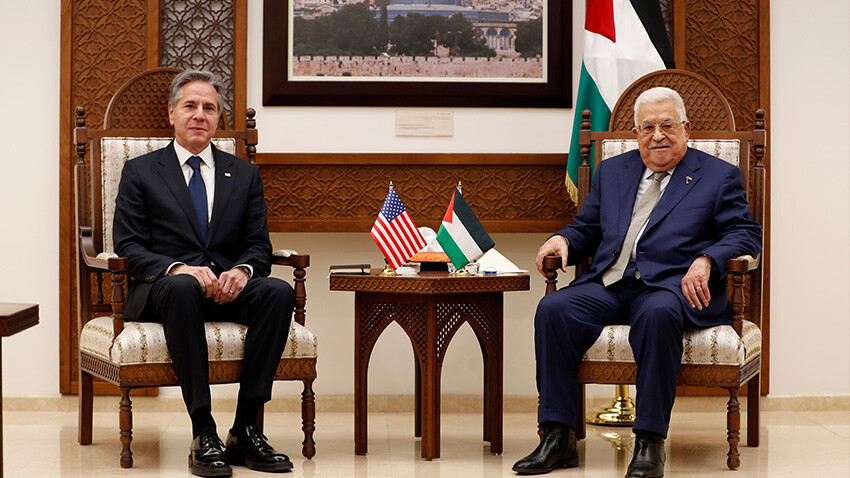 Gazze'de katliama desteğe sert tepki! Blinken, Filistin'de protestoyla karşılandı Gazze'de katliama desteğe sert tepki! Blinken, Filistin'de protestoyla karşılandı